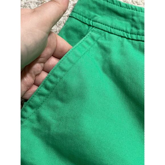 NWT LL Bean Womens 14 Freeport Chino Short Misses Green Favorite Fit Straight - Picture 7 of 13